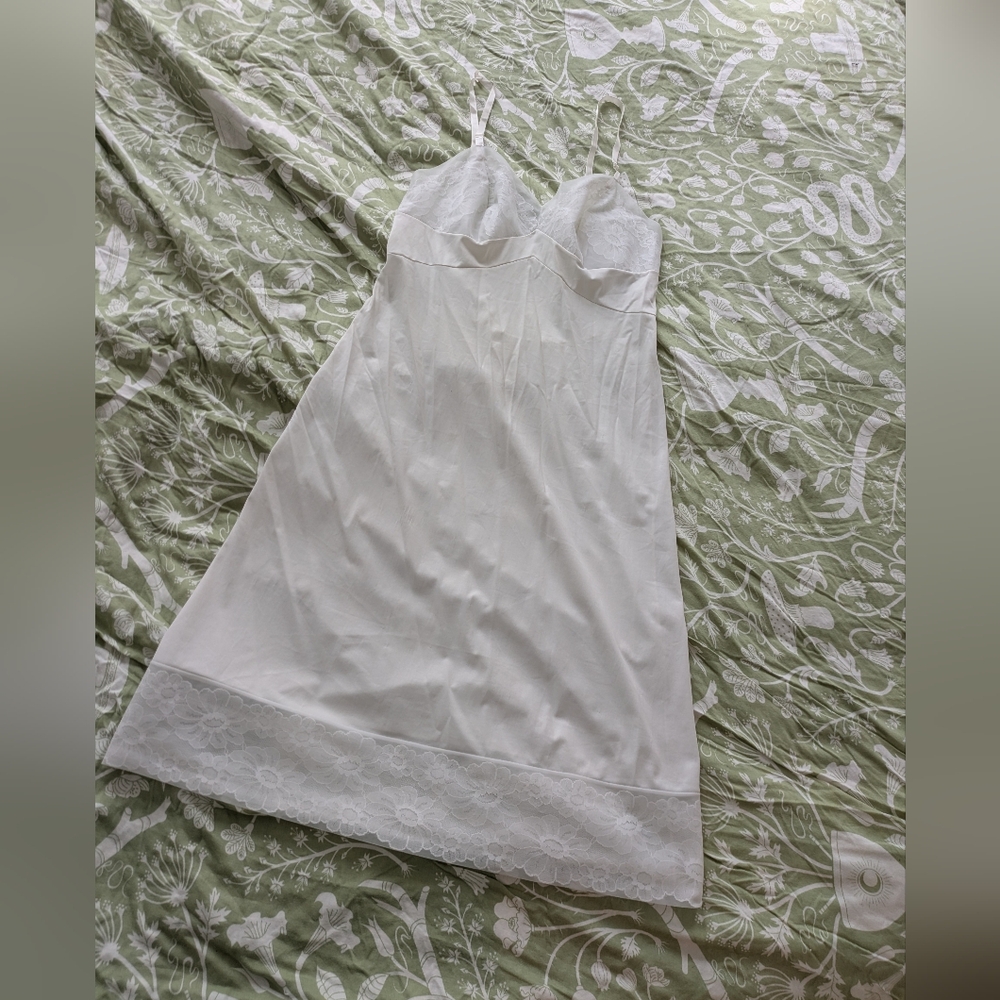 Elegant White Lace Slip Dress